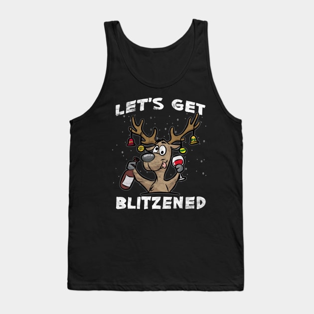 CHRISTMAS - Let's Get Blitzened Tank Top by AlphaDistributors